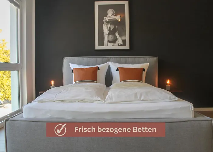 New York Apartment - Fuer Freunde & Familien, Stadtnah, Parkplatz, E-Ladestation, Gitterbox Fuer Fahrraeder, Fitnessstudio, Digitale Gaestemappe Mit Restaurant- Und Unternehmenstipps